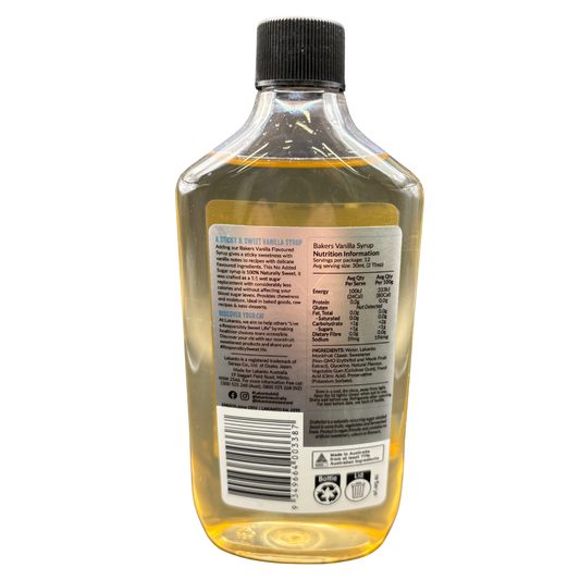 Lakanto Bakers Vanilla Flavoured Syrup with Monkfruit Sweetener 360ml