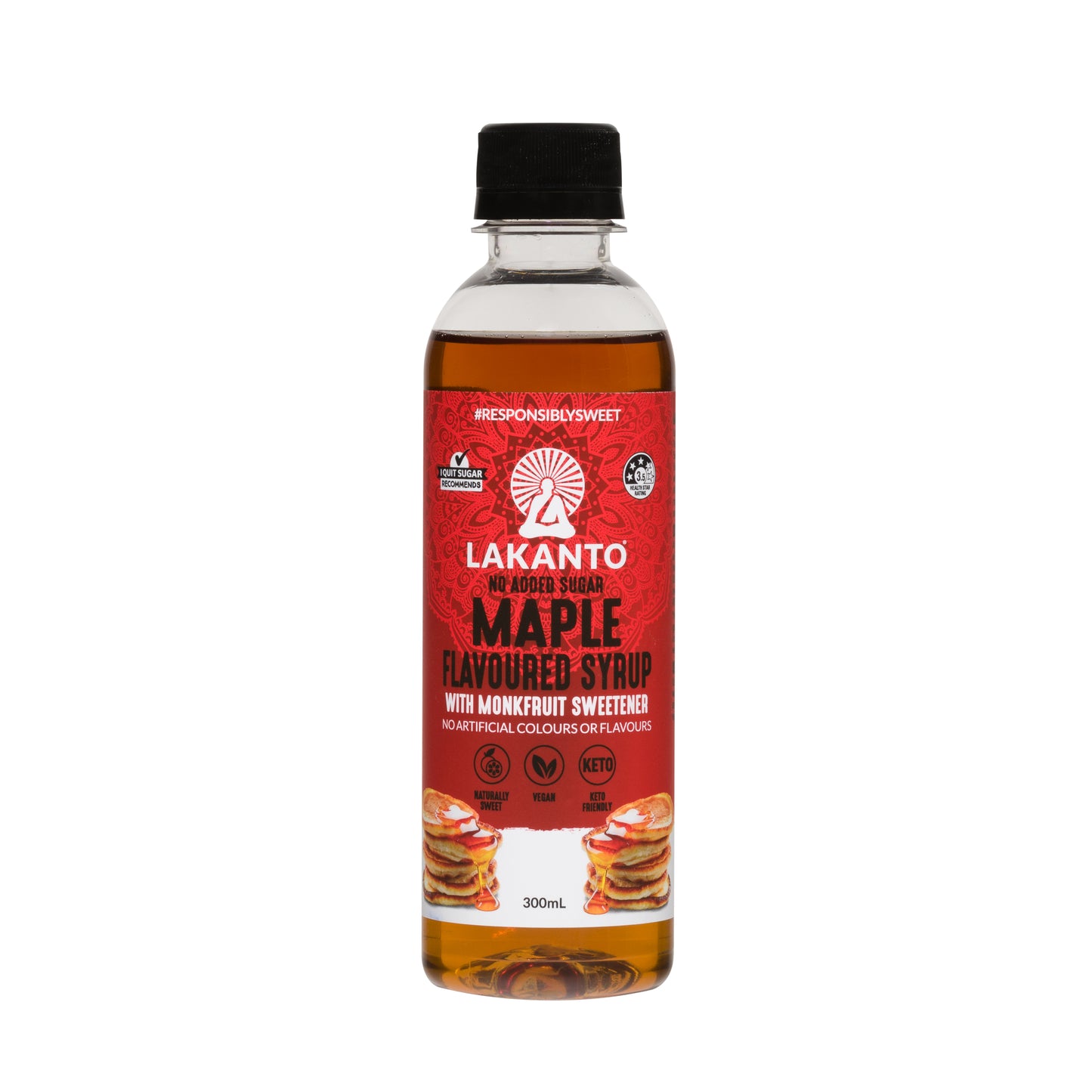Lakanto Maple Flavoured Syrup With Monkfruit Sweetener 300ml