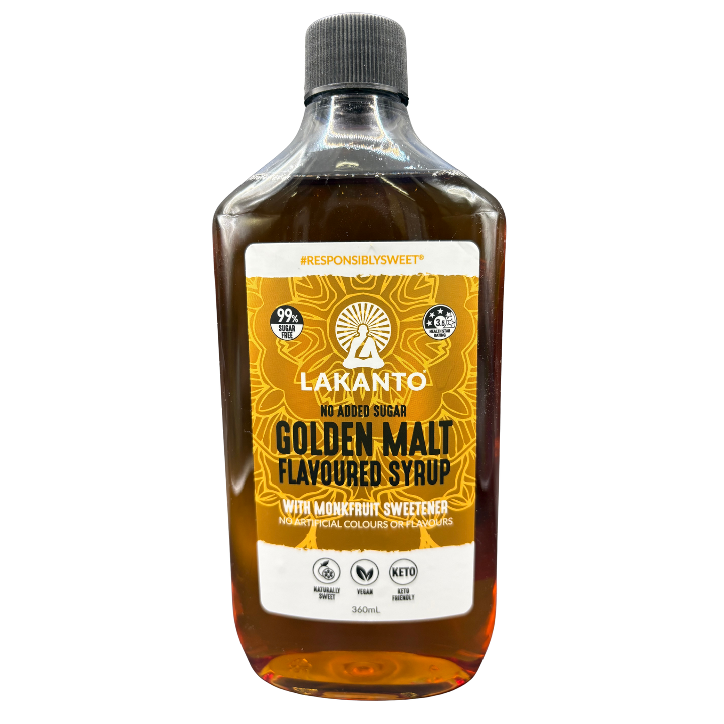 Lakanto Golden Malt Flavoured Syrup with Monkfruit Sweetener 360ml