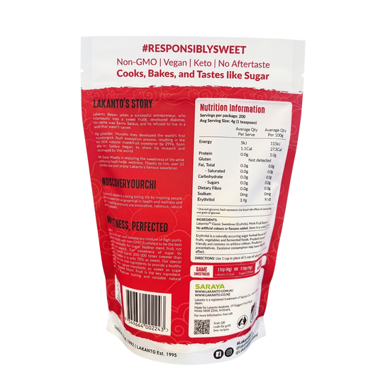 Lakanto Classic White Monkfruit Sweetener 800g