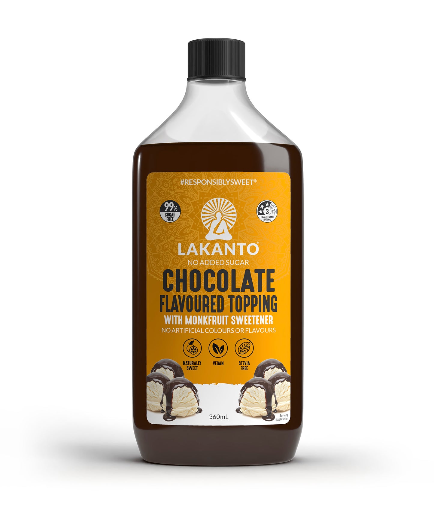 Lakanto Chocolate Topping with Monkfruit Sweetener 360mL