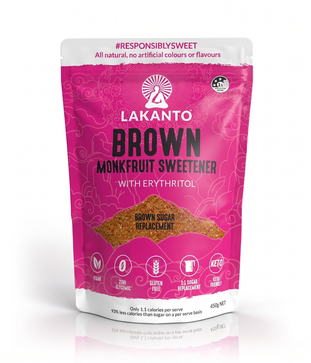 Lakanto Brown Monkfruit Sweetener 450g