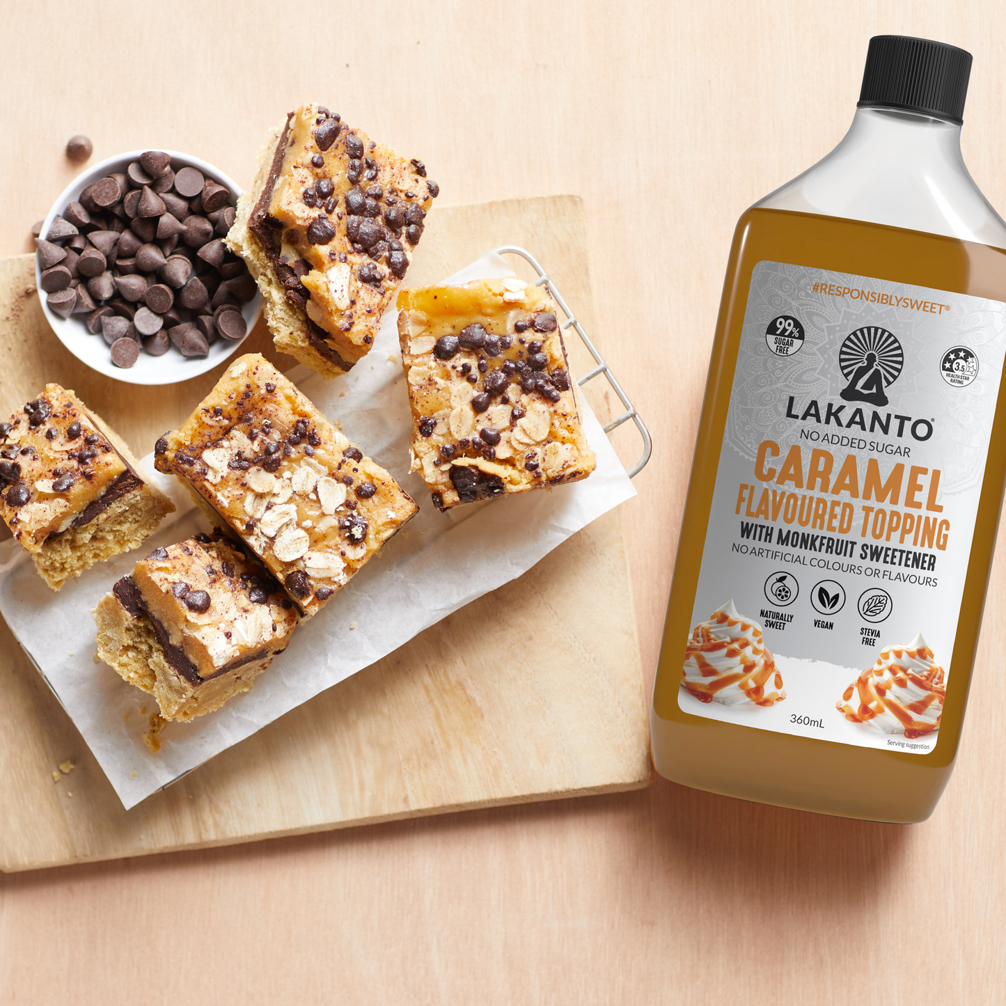 Lakanto Caramel Topping with Monkfruit Sweetener 360mL