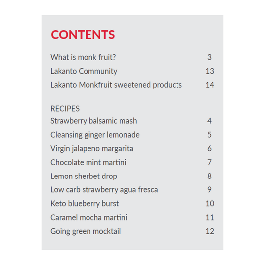 Lakanto No Sugar Added Mocktails Ebook