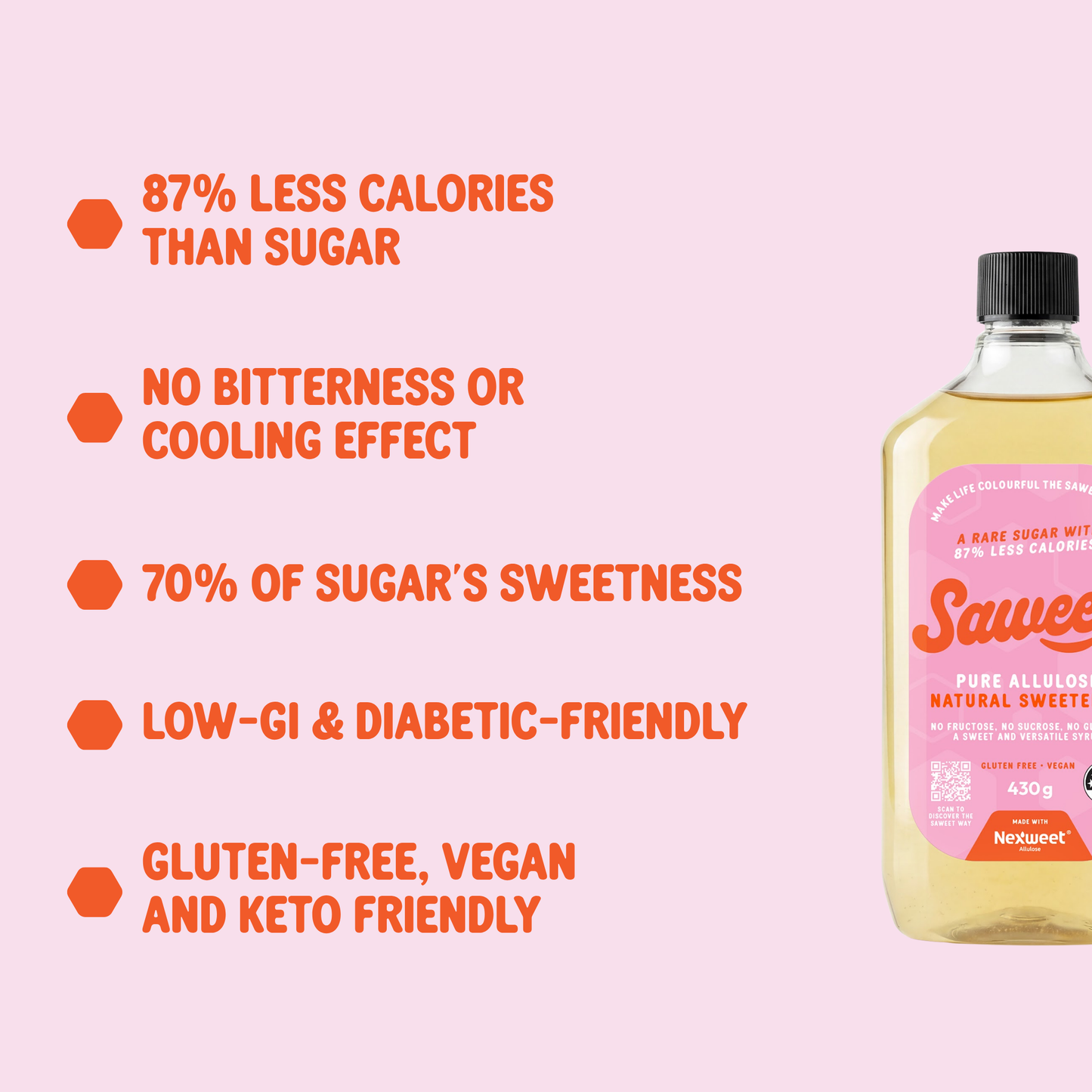SaweetWay Pure Allulose Syrup 430g